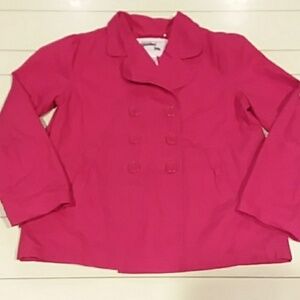 Gymboree medium 7/8 red light coat with bow